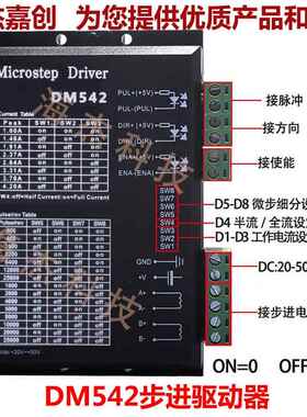 DM542步进驱动器7步5进ILP电组机驱动M542直线模配件4A1分28细海