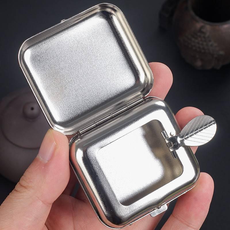 创意个性迷你金属烟灰缸口袋随身便携防飞灰家用车载烟灰盅小烟缸