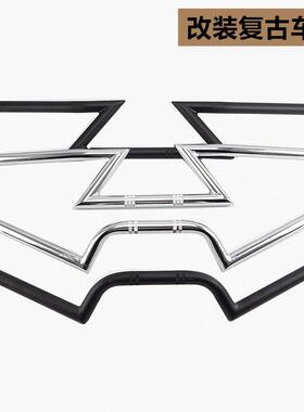 机车车把覆古改装22口径 直把 低把 高把CG125改装龙头把方向把