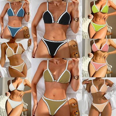 Triangle bag swimsuit split bikini beach pass
