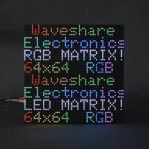 微雪RGB-Matrix-P2.5-64x64全彩LED点阵2.5mm间距显示屏亮度可调