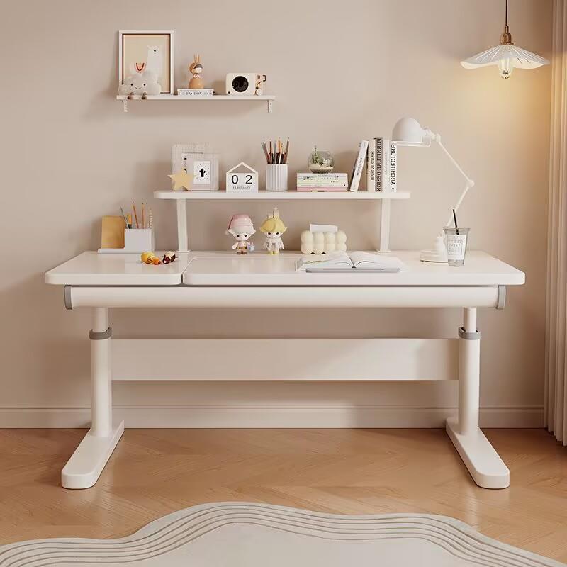 儿童实学习绘画桌木书桌家用小学生可升降写字简大RWW易白课桌桌