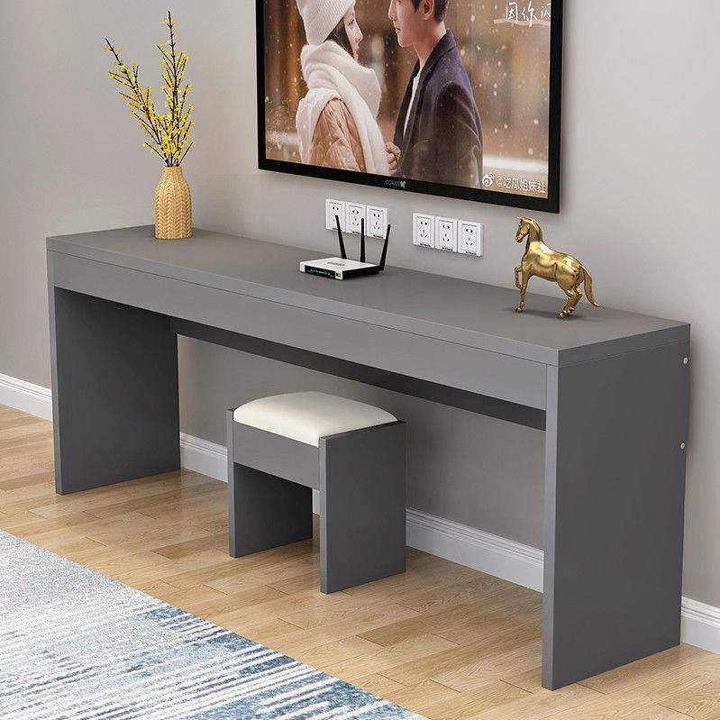 书柜电脑书桌一体桌办公桌卧室简易书桌学习写字桌桌子长条桌床尾