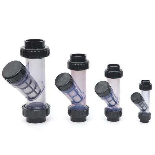 UPVC过滤器DN15-100塑料透明Y型过滤器 PVC-U管道过滤器PN16牧桥