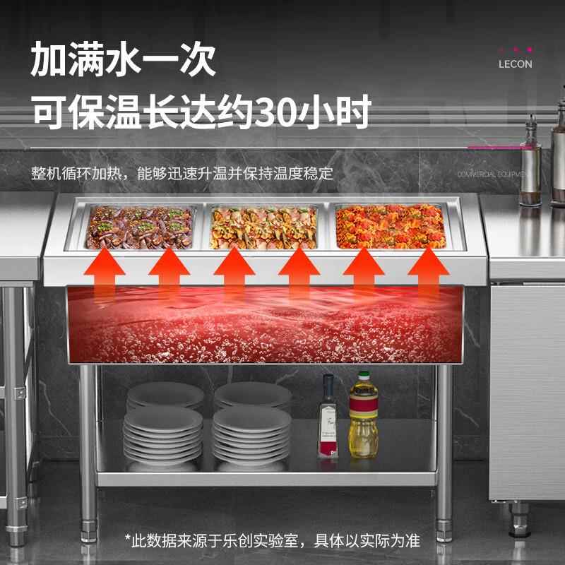 商用售饭保温餐车不锈钢电热快汤池立式大容65量台LC-GSAT005