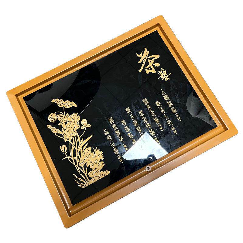 璃茶盘嵌入式具托托盘配大茶理石茶几茶配套功夫台玻茶桌茶托玻璃