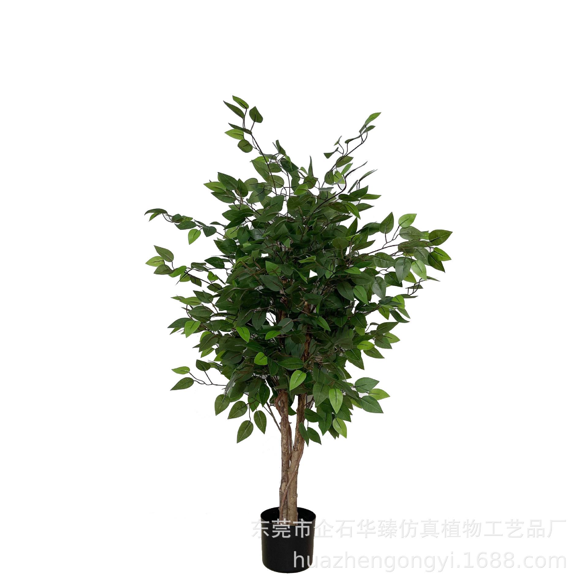 榕树幸福树家居室内高端仿真绿植盆栽ins拍照橄榄树摆件假树