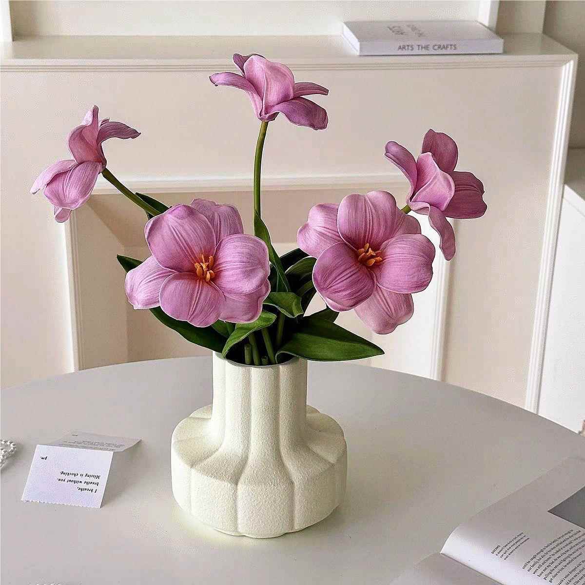 ins油金画郁仿真花假花客厅高香档花摆艺装饰摆设高C24449级花瓶