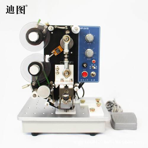 迪图241B电动色带打码机直热式自动打生产日期标签包装袋有色印字