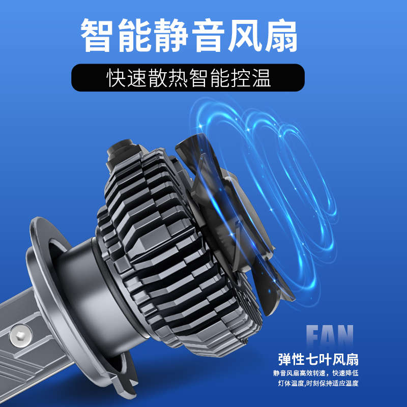 LED汽车激光大灯h1灯泡h7超亮h4远近一体9005改装9012车灯h11强光
