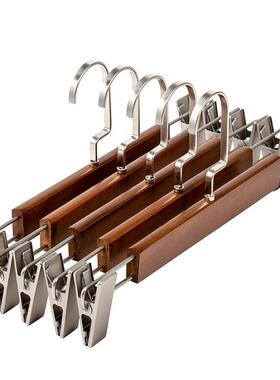 实木裤架裤夹JOJ裙店子家用衣挂柜内无痕服装衣架裤木质裤泓置纳
