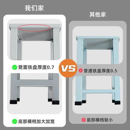 验厂车间用凳子流水线985工方作台防静电操作工凳铁皮凳实室软包
