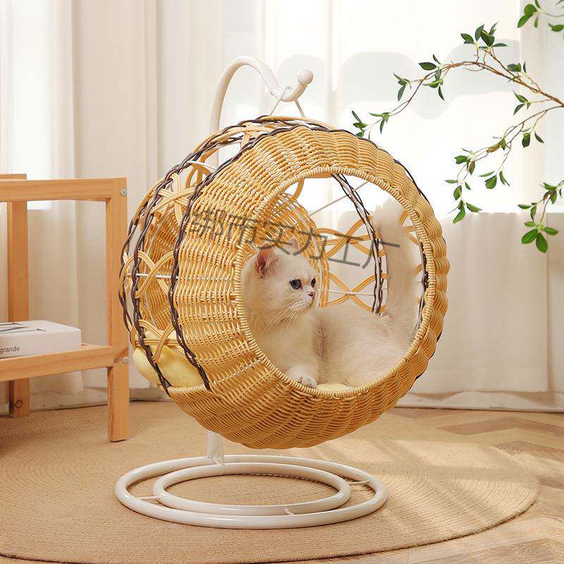 2025新款藤编猫窝夏天保暖宠物封闭式四季通用网红猫床猫咪可
