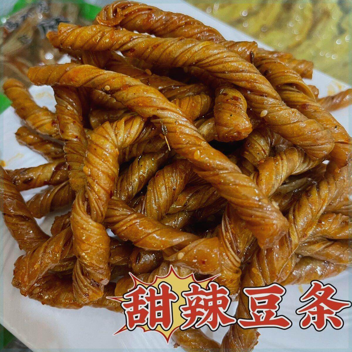 新日期河北特产即食豆条豆皮甜辣味豆棍 甜辣豆条 美味零食 下酒