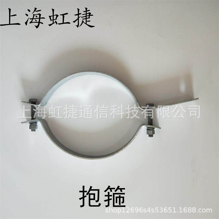 电力抱箍光缆杆用紧固件单长尾拉线抱箍方形电杆抱箍热镀锌