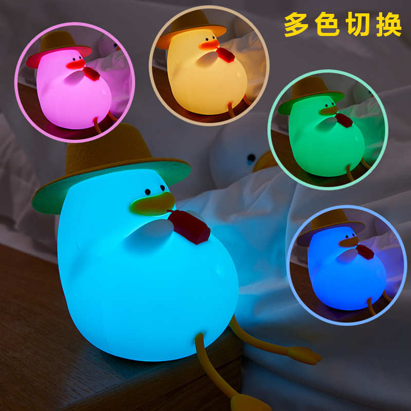 新款卡通LED小夜灯创意儿童卧室氛围灯充电款学生床头礼品灯批发