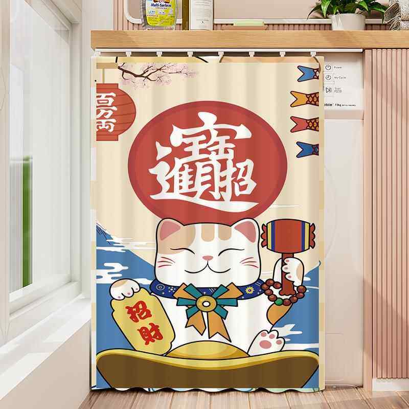 阳台滚筒洗衣机防晒罩遮挡帘子免打孔滑轨式防尘盖布隔热遮阳帘,居家布艺,洗衣机罩,淘宝优惠券,粉丝福利购,淘宝优惠卷