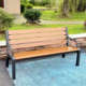 公园椅户外长椅长凳塑木室外防腐木公共座椅园林休闲椅子小区学校