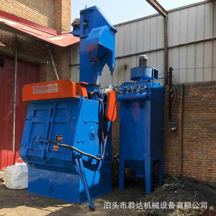 直销履带式抛丸机双抛头钢结构表面除锈清理设备冲脉布袋除尘器