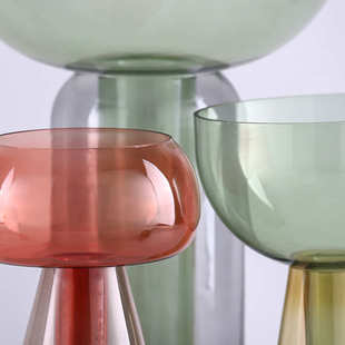 博西家居 北欧透明玻璃水培花瓶摆件 家居软装客厅餐桌花器装饰品