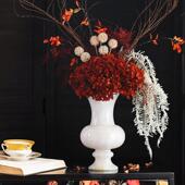 中古轻HP130奢创意艺术大理件石花瓶摆插花感氛围感布置花艺摆件