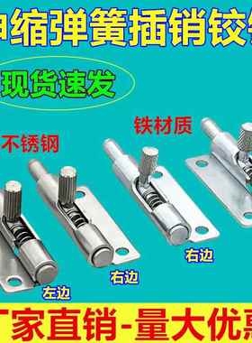 铁304不锈钢左右插销F6-20-N1A50WL/R伸缩门可拆式电柜门簧弹铰链