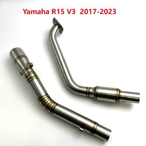 适用雅马哈摩托R15V3改装排气管 YAMAHA MT15前段改装天蝎排气管