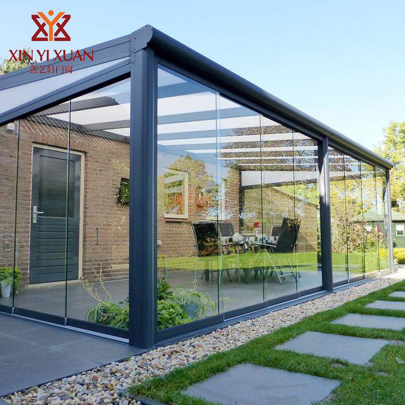 广东广州佛山铝合金阳光房雨棚顶楼玻璃房断桥铝封窗别墅断桥铝窗