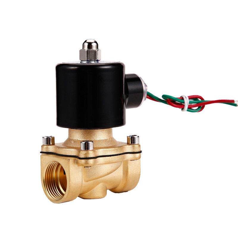 分-常闭铜电磁阀放水阀排气阀42W160-15 G1/2电磁阀开关全阀