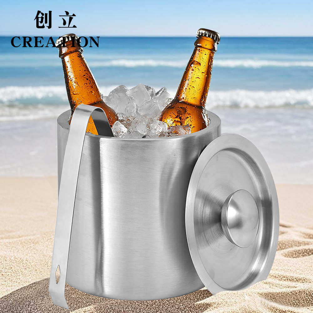 精美复古啤酒用品1.3L泡酒桶不锈钢手提冰桶户外野餐饮料桶带冰夹,餐饮具,冰夹,淘宝优惠券,粉丝福利购,淘宝优惠卷