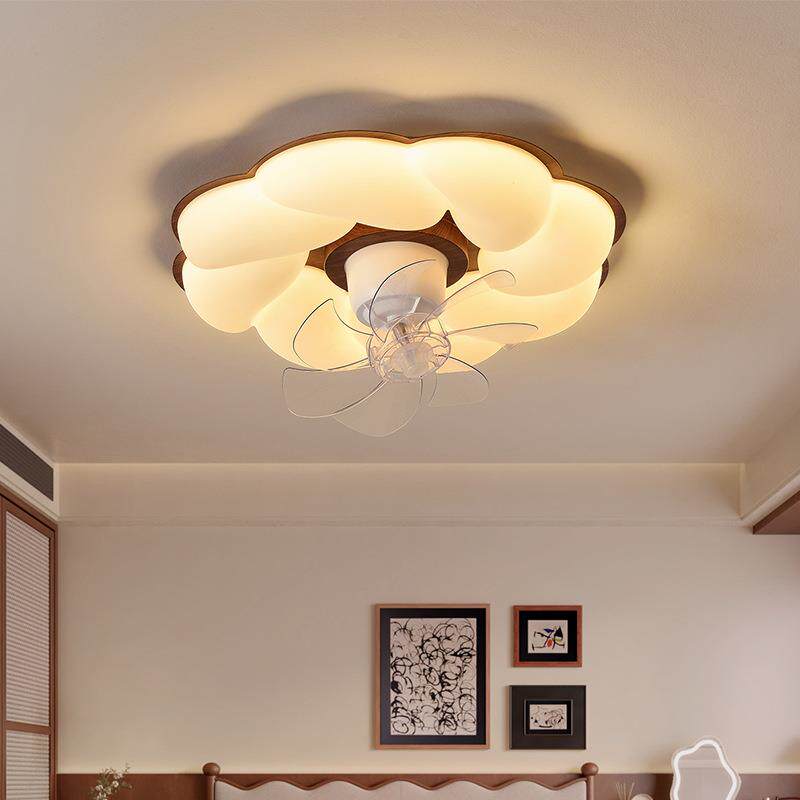 中古风吸顶风扇灯可摇头儿童房全光谱护眼电扇灯家用书房卧室灯具