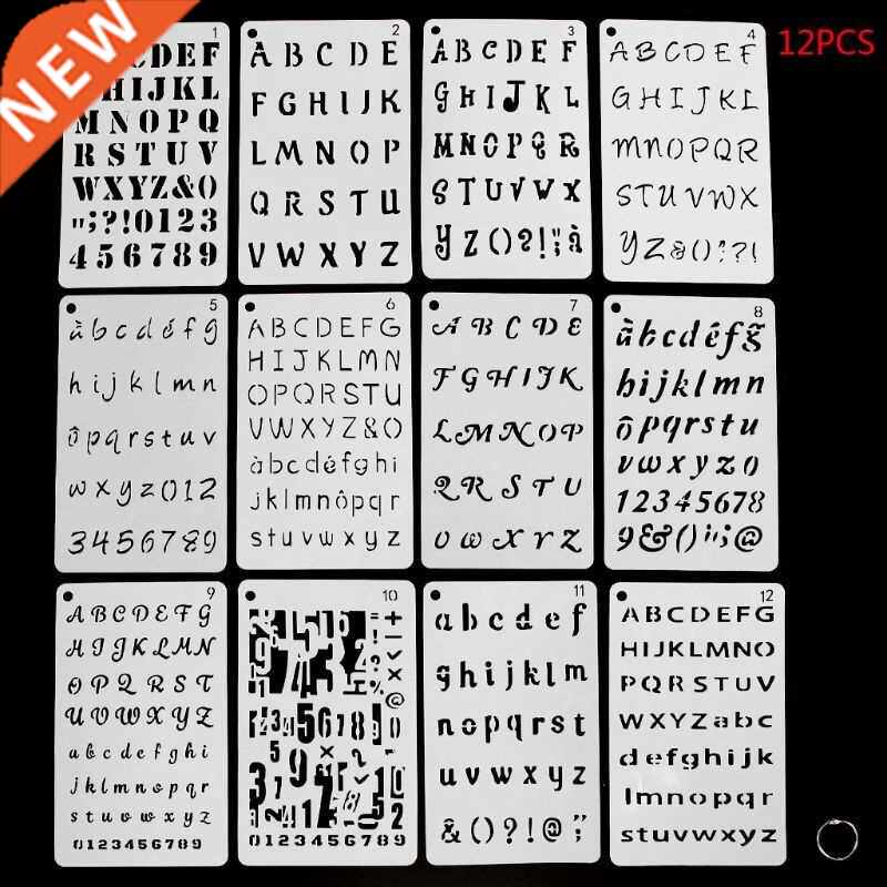 12Pcs 12Pcs Kids English Letters Drawing olds Plastic Child
