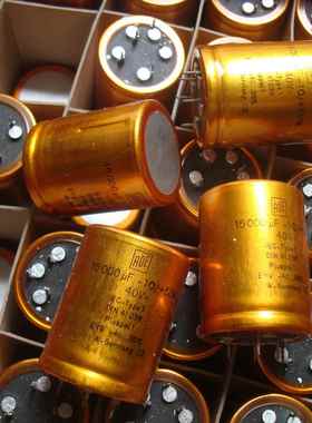 德国原盒金装西德 ROE 40V 15000UF 黄金甲DIN41238音频滤波电容