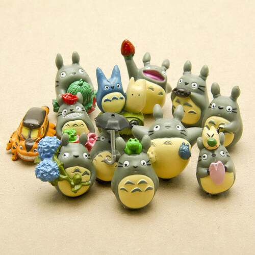 12pcs/Set Studio Ghibli Totoro Mini Resin Action Figures Hay