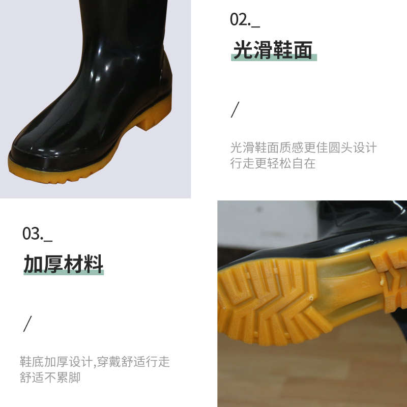 防水油短筒劳保男士筒靴低靴靴帮中鞋防滑水胶靴套鞋雨雨鞋水鞋