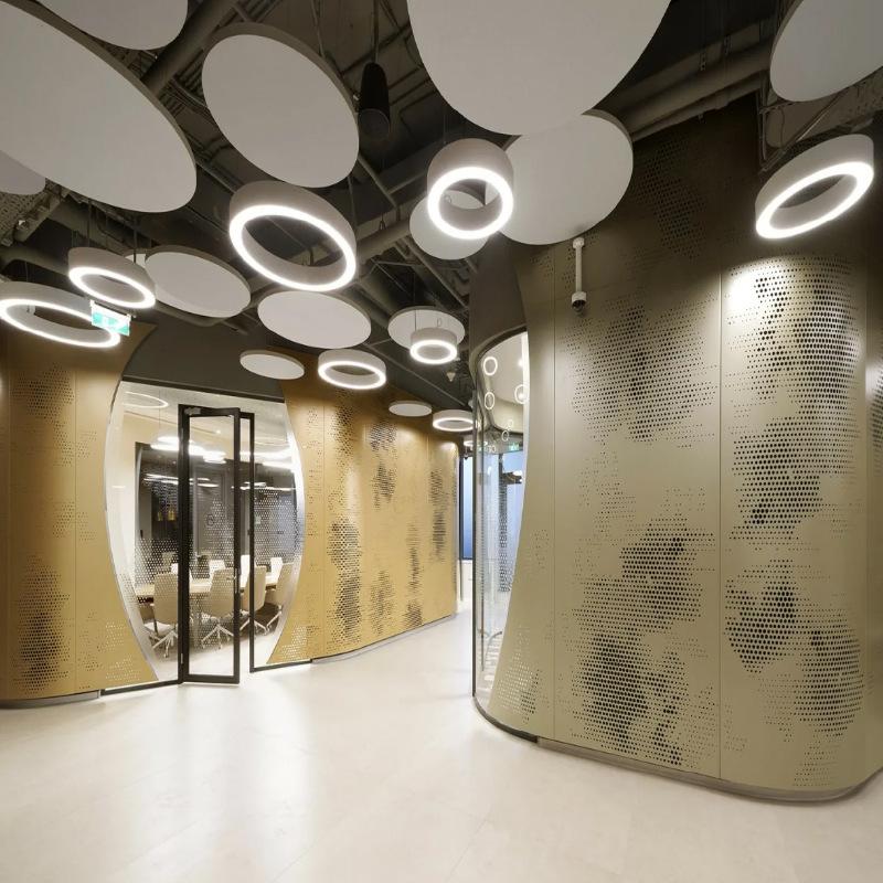 厂家幕墙板艺术喷涂吊顶双曲单曲弧形铝装饰单板彩色方铝铝天花通