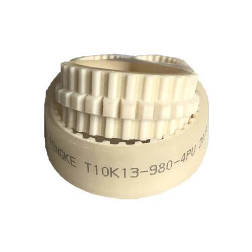 供应芳纶芯PU同步带 背面加PU 齿面加导条 T10K13-980-4PU