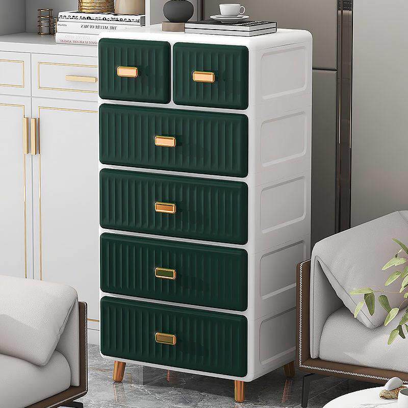 加厚抽屉式收纳柜客厅储物柜整理箱盒塑料置物柜子多层家用床头柜