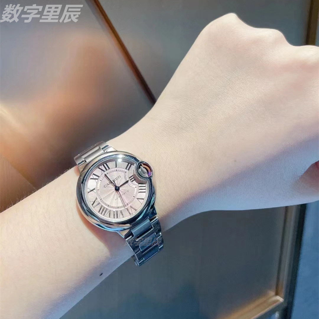 一口价33mm盘[9.8新]卡地亚手表女表蓝气球系列WSBB0046自动机械