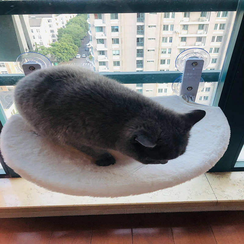 猫吊床四季通用猫晒太阳新品半圆式猫窝窗户玻璃吸盘式吊床