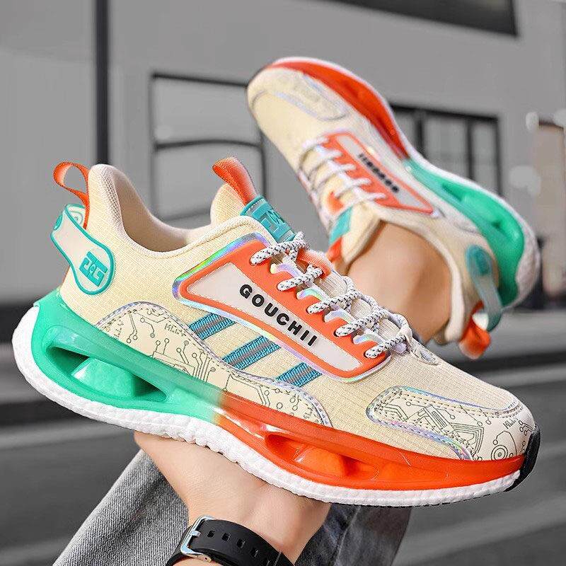 德国透气网面运动鞋男款大童踩屎感男鞋青少年学生超轻减震跑步鞋