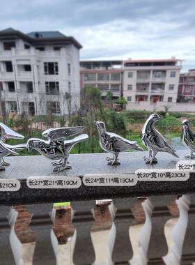 仿不锈钢鸽铜子户外花园林庭院装饰品抽象仿鸟gezi01仿动物真草坪