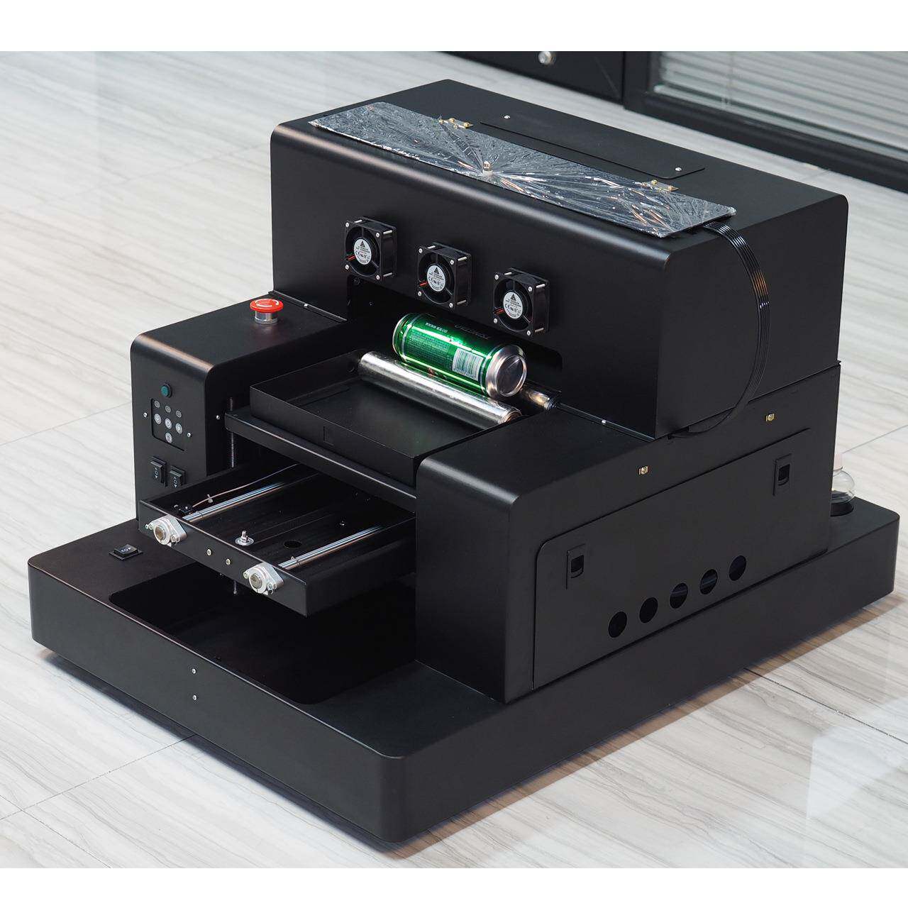 新品A4UV瓶子打印机全自动台式6色彩印机玻璃塑料瓶装印刷机