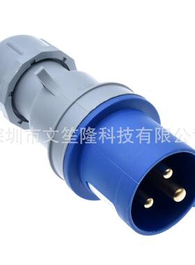 IEC309 316P6转欧规CEE7/7母座16A母座0.3米1.5平方蓝色工业插头
