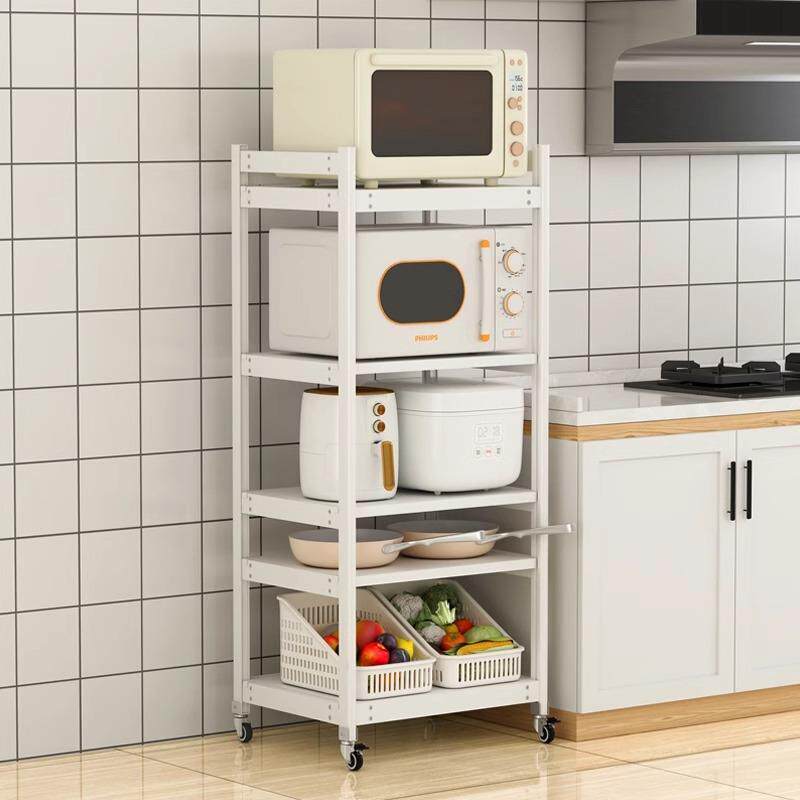 高端厨房置物架加宽加深50多层落地微波炉架大尺寸蒸烤箱架收纳架