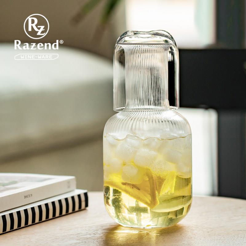 日式冷水壶耐高温玻璃水杯套装简约冷水壶家用果汁壶 一壶一杯