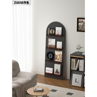 需定制客厅墙书架地板站立杂志架乙烯基存储架小册子存储架垂直记
