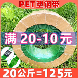 塑料手工机用带条绿色1608编织捆扎捆绑包装 PET塑钢打包带 带批发