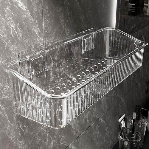 Bathroom Storage Shelf, Wall-Mounted, Drill-Free, Perfect fo