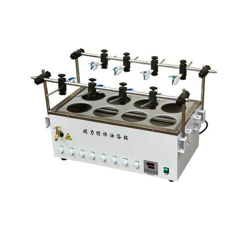 HJ-8DY-H磁力搅拌油浴锅（带支架）多联搅拌油浴锅 八孔搅拌油浴